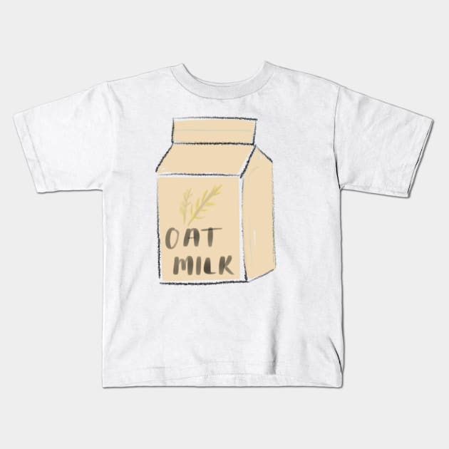 oat milk Kids T-Shirt by weloveart